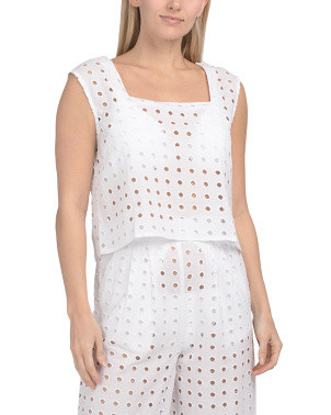 Cotton Eyelet Cover-up Tank | Cover-ups | Marshalls | Marshalls