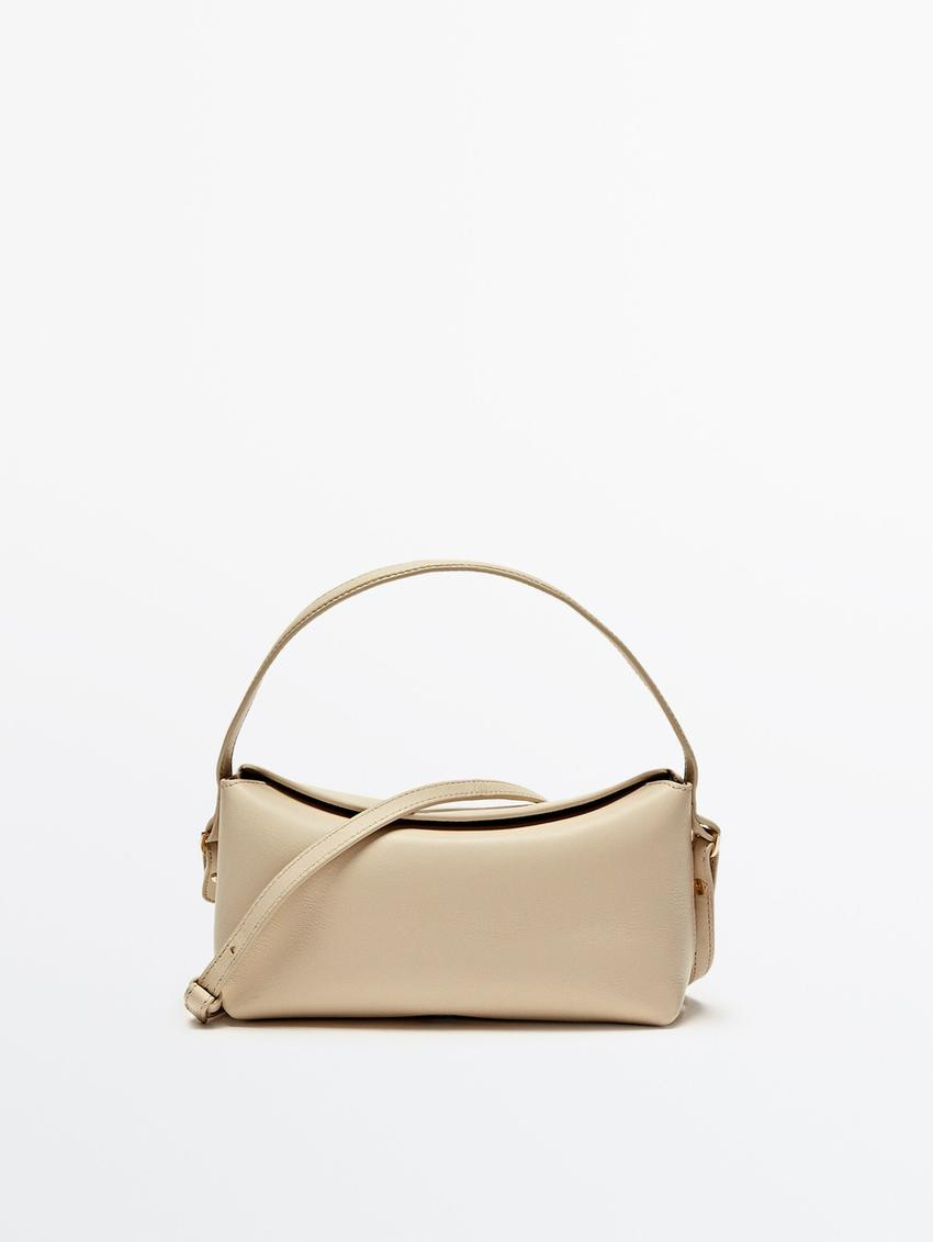Rectangular nappa leather crossbody bag | Massimo Dutti US