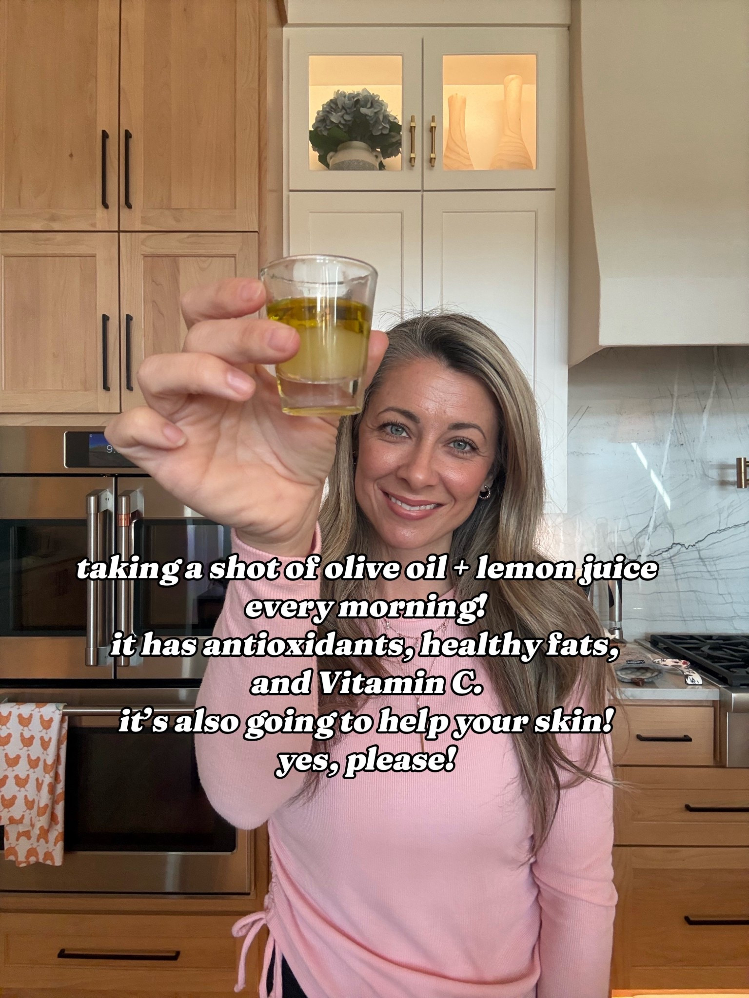 Taking a shot of olive oil + lemon! This is awesome and so refreshing plus it’s filled with so many good things! 

#LTKOver40 #LTKdayinmylife #LTKselfcare