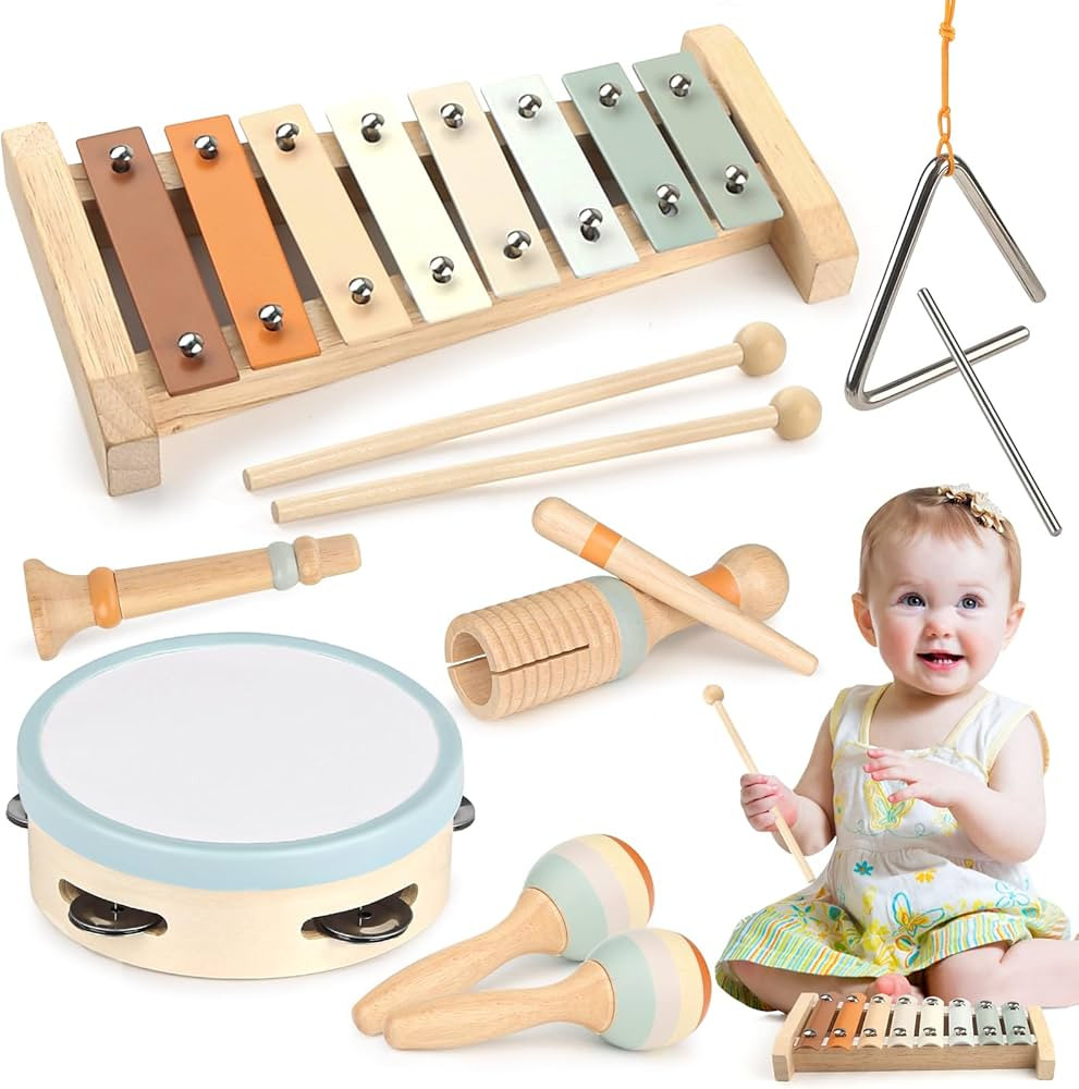 Kids Musical Instruments for Toddlers Wooden Toys Music Enlightenment Percussion Toys Xylophone D... | Amazon (UK)