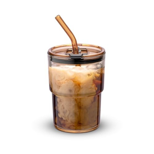 BLUEPOLAR 13oz/400ml Tumbler Water Glass, Cups with Straw and Lid Sealed Carry on for Coffee, Ice... | Amazon (US)