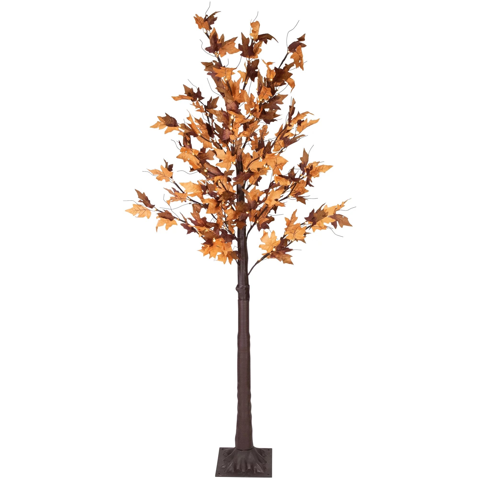 Northlight 6' LED Lighted Autumn Harvest Artificial Maple Leaf Tree - Warm White Lights | Walmart (US)