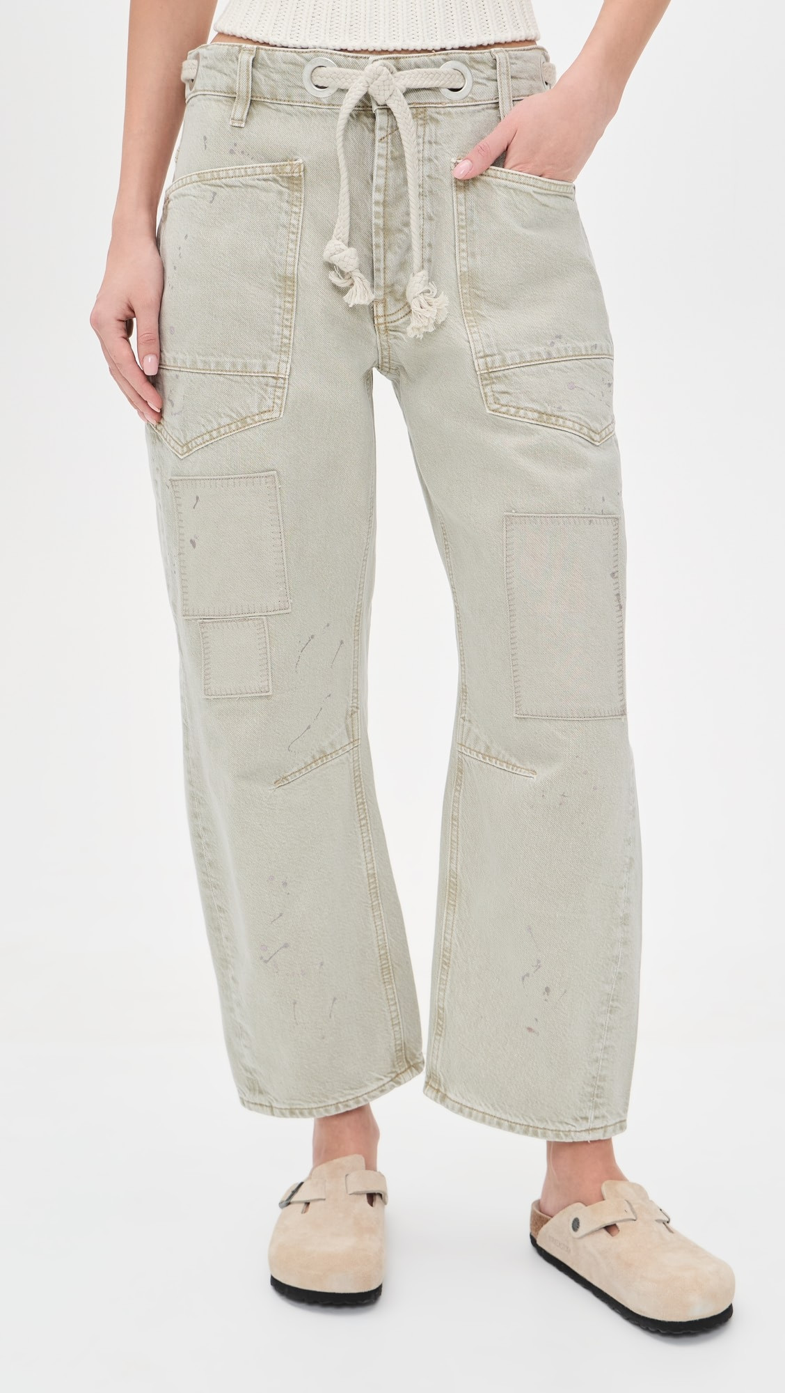 Moxie Low Slung Pull On Barrel Jeans | Shopbop