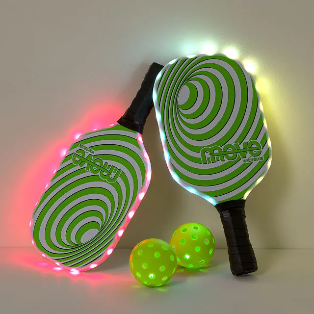 Kids Indoor/Outdoor Light-Up Pickleball Set | UncommonGoods