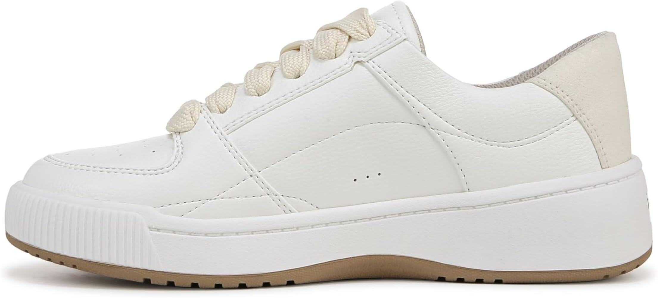 Amazon.com | Dr. Scholl's Womens Ollie Lace up Sneaker Sneaker Bright White Pebbled 8.5 M | Fashi... | Amazon (US)
