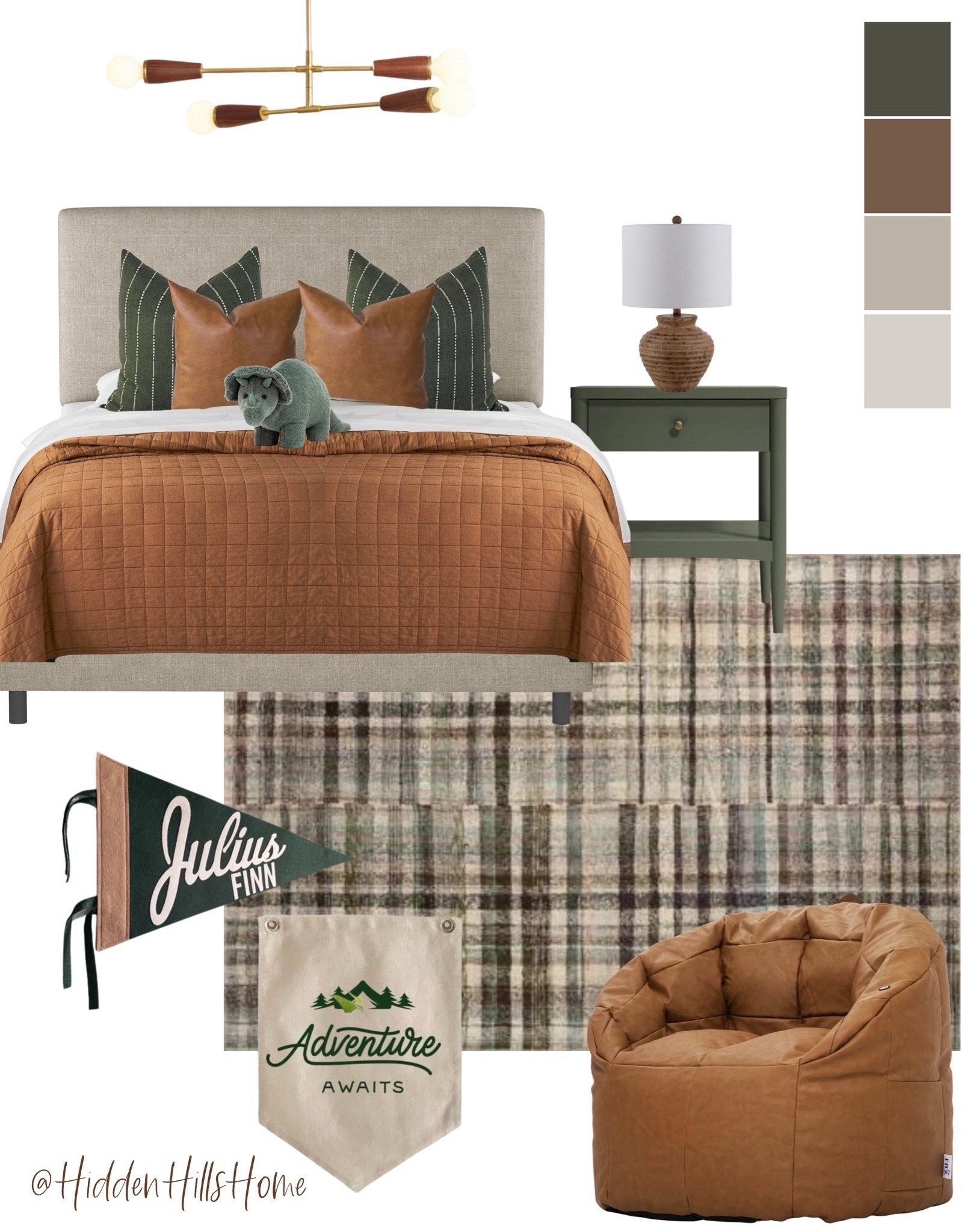 Modern transitional boys room mood board, little boys bedroom, kids bedroom mood board, brown and green boys bedroom #bedroom #boys



#LTKKids #LTKHome #LTKSaleAlert