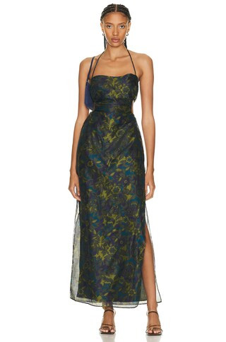 Valerio Tie Halter Dress | FWRD 