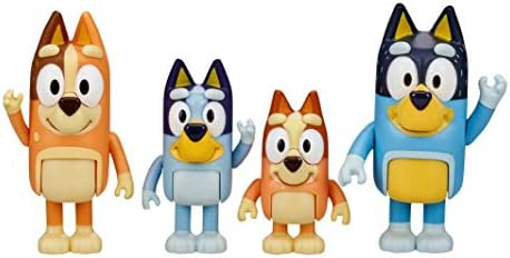 Bluey and Friends 4 Pack of 2.5-3" Poseable Figures | Amazon (US)