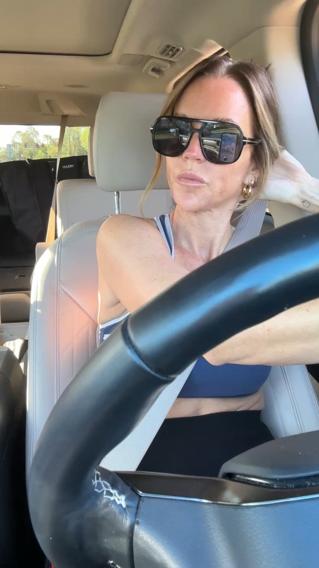 Sunnies + my go to workout must haves 

#LTKootd