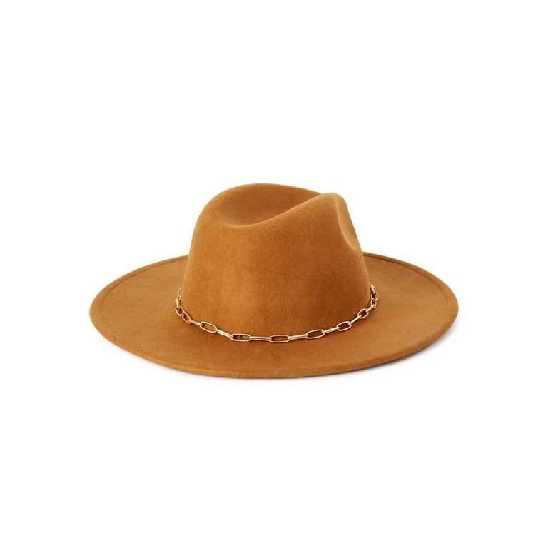 Scoop Adult Women's Brown Rancher Hat with Chain Trim - Walmart.com | Walmart (US)
