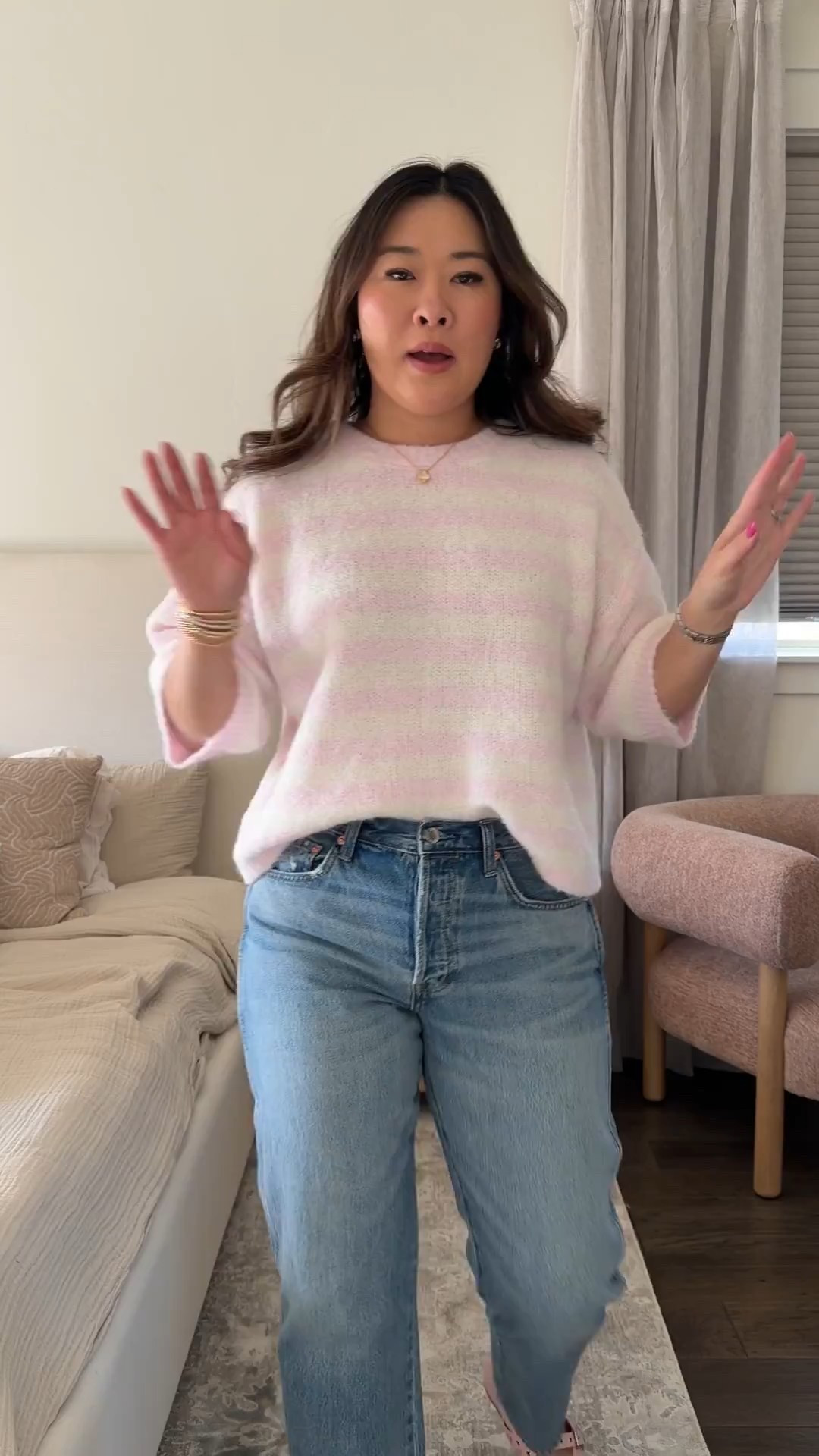 Target // Walmart affordable outfit
Cutest short sleeve sweater: Small
Cropped boyfriend jean (great for petites): 8

target, walmart, affordable outfit, short sleeve sweater, cropped boyfriend jean, petite friendly, v day sweater, valentines day look, february closet staples, february outfit inspo  

#LTKSeasonal #LTKValentine #LTKootd