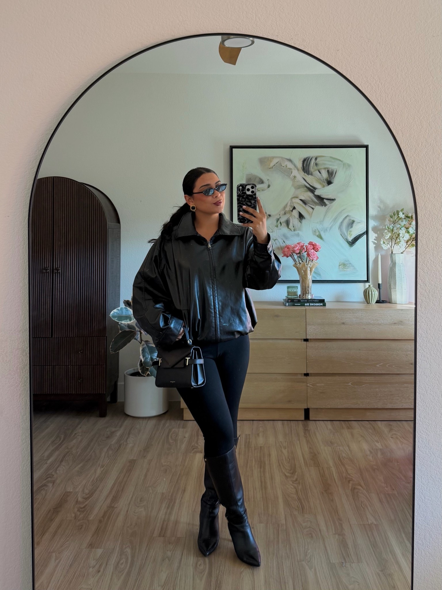 easy winter outfit inspo🖤 leather jacket, leggings & boots combo (perfect for a date night or GNO out) // jacket is beginning boutique! (I’ve have it for 2 years now & it’s in amazing condition still, wearing a US 10) & leggings are Amazon, boots are DSW, Vince Camuto (run true to size)

#LTKMidsize #LTKootd