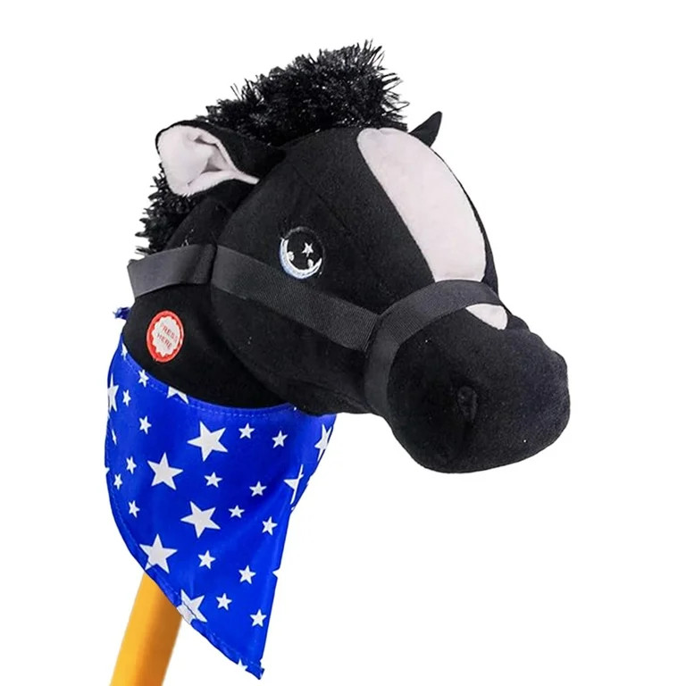 PonyLand Black Stick Horse with Sound Toy, 28 inches | Walmart (US)