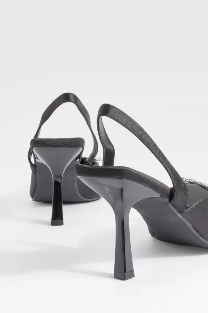 Embellished Satin Court Shoes | Boohoo.com (UK & IE)