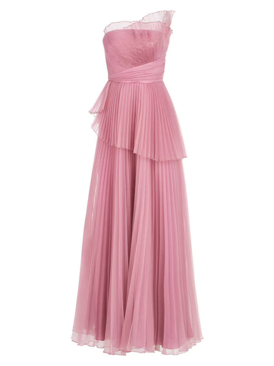 Delphine Pleated One-Shoulder Organza Gown | Saks Fifth Avenue