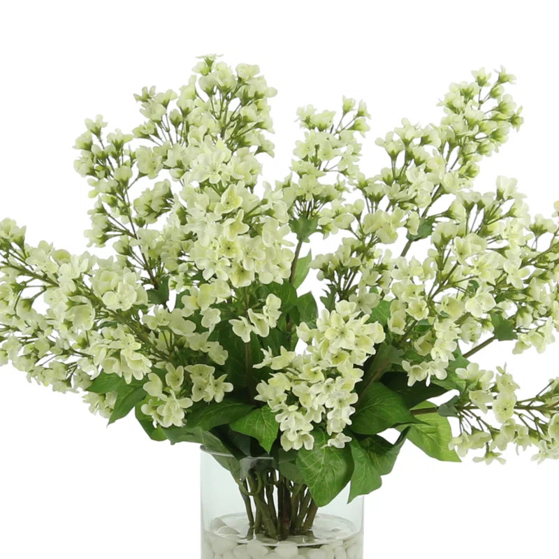 Lilac Floral Arrangement in Glass Vase | Wayfair North America