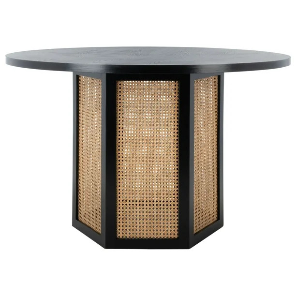 SAFAVIEH Danez Cane Dining Table Black / Natural | Walmart (US)