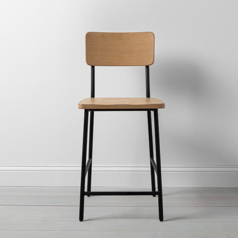 Wood & Steel Counter Stool Black - Hearth & Hand™ with Magnolia | Target