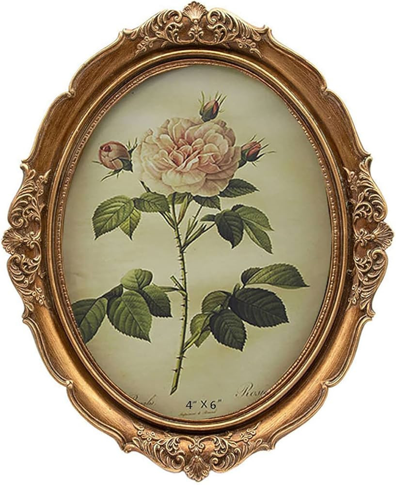 SIKOO Vintage Picture Frame 4x6 Oval Picture Frame Victorian Picture Frame,Antique Frames, Bronze... | Amazon (US)