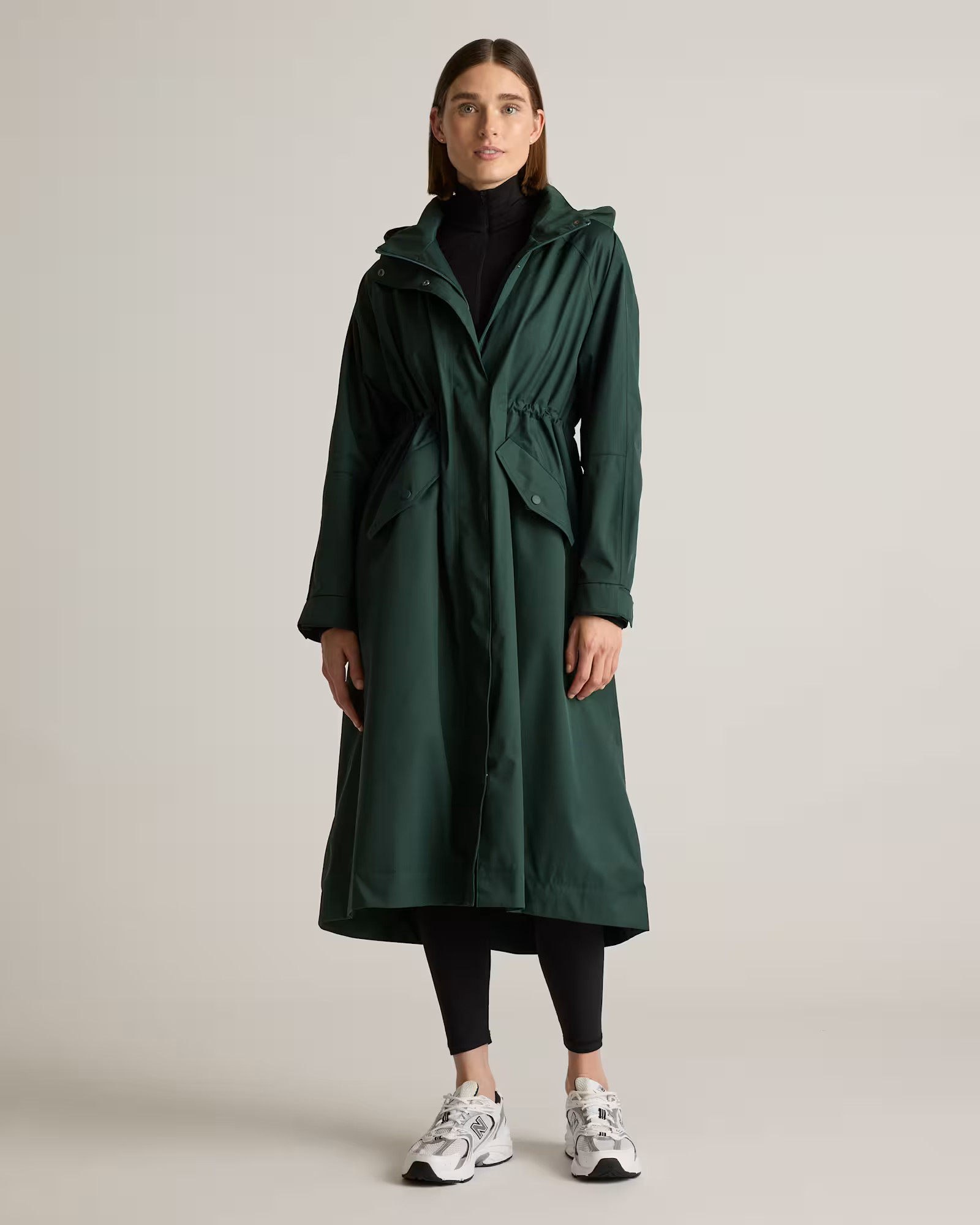 Weatherproof Rain Trench Coat in Dark Spruce | Quince