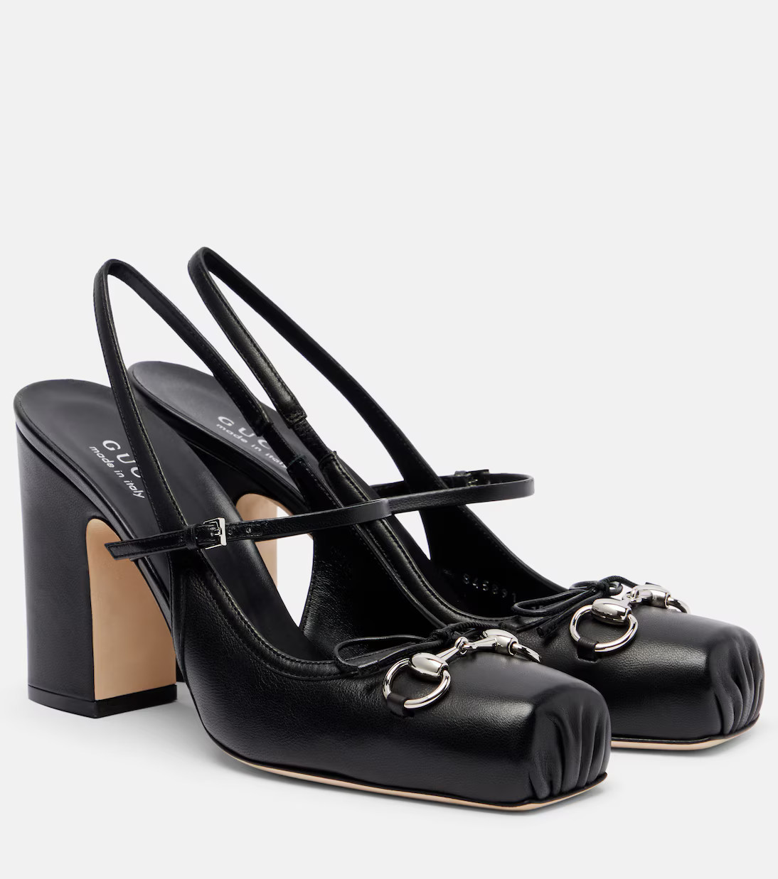 Pumps slingback Horsebit in pelle | Mytheresa (IT)