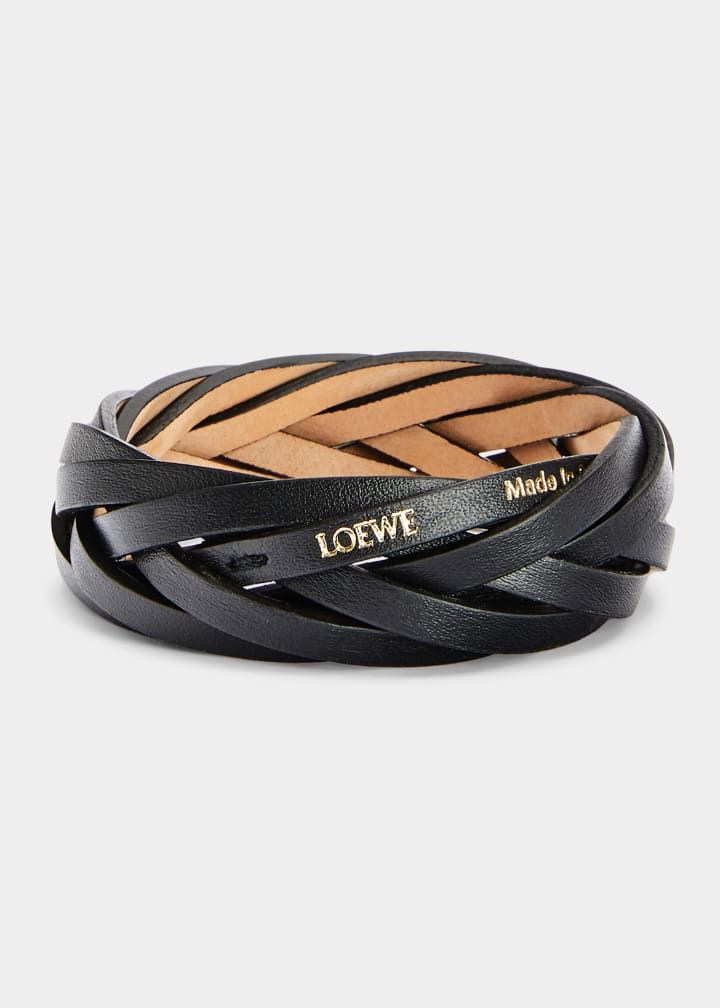 Loewe Braided Leather Bangle | Bergdorf Goodman