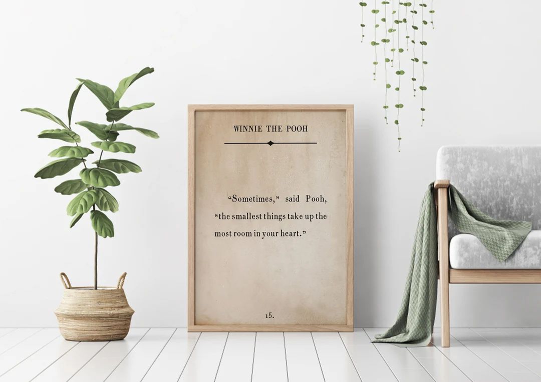 40% OFF A.A. Milne Quote Winnie the Pooh Wood Sign, sometimes, Said Pooh, the Smallest Things Tak... | Etsy (US)