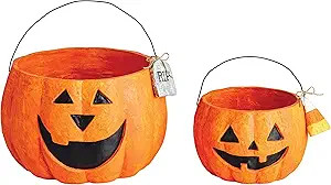 Mud Pie Halloween Mache Pumpkin Treat Buckets | Amazon (US)