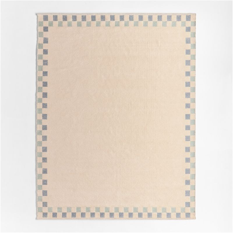 Finish Line Smoke Blue Kids Area Rug 5'x8' | Crate & Kids | Crate & Barrel