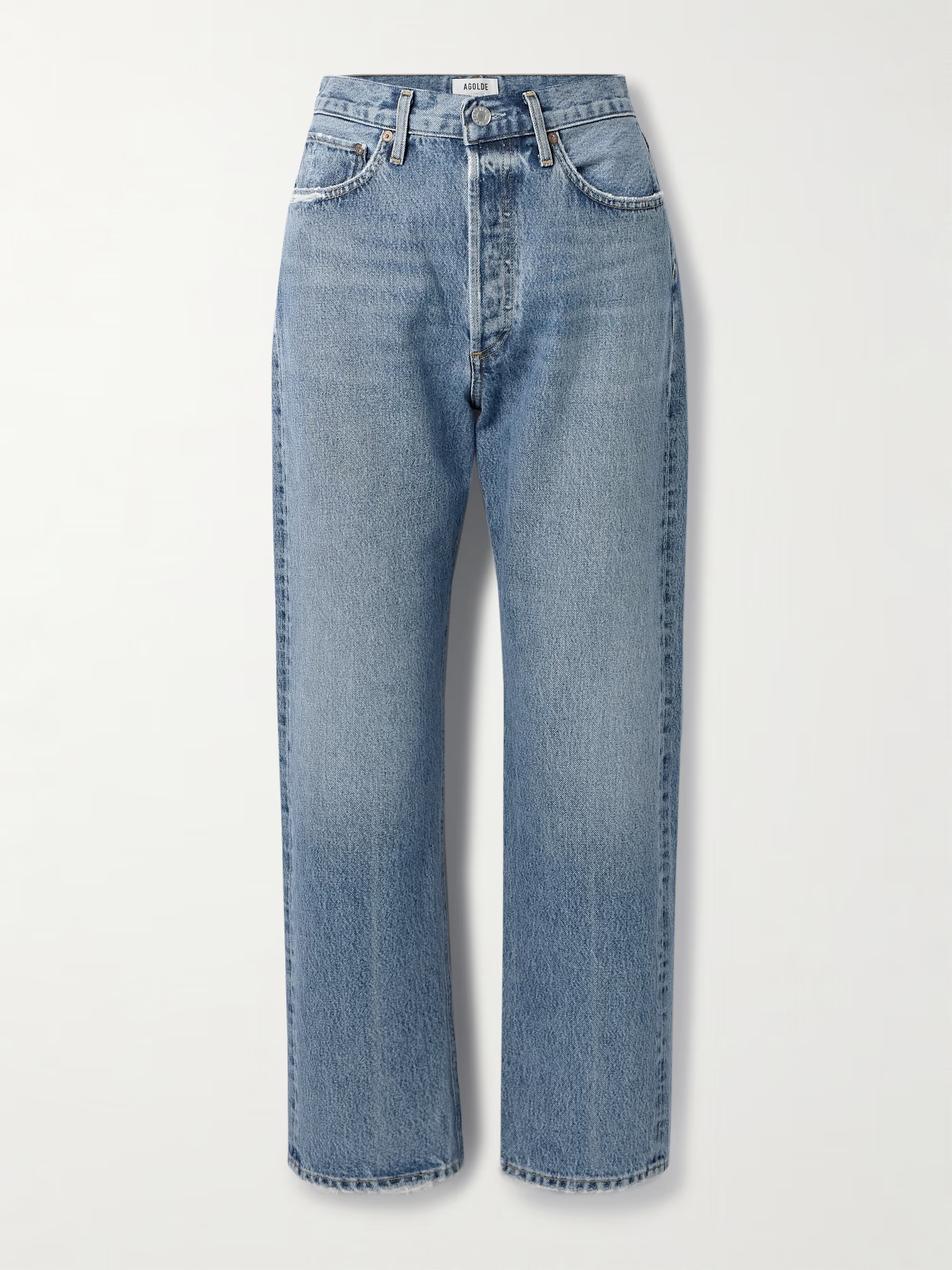 '90s cropped mid-rise straight-leg organic jeans | NET-A-PORTER (US)