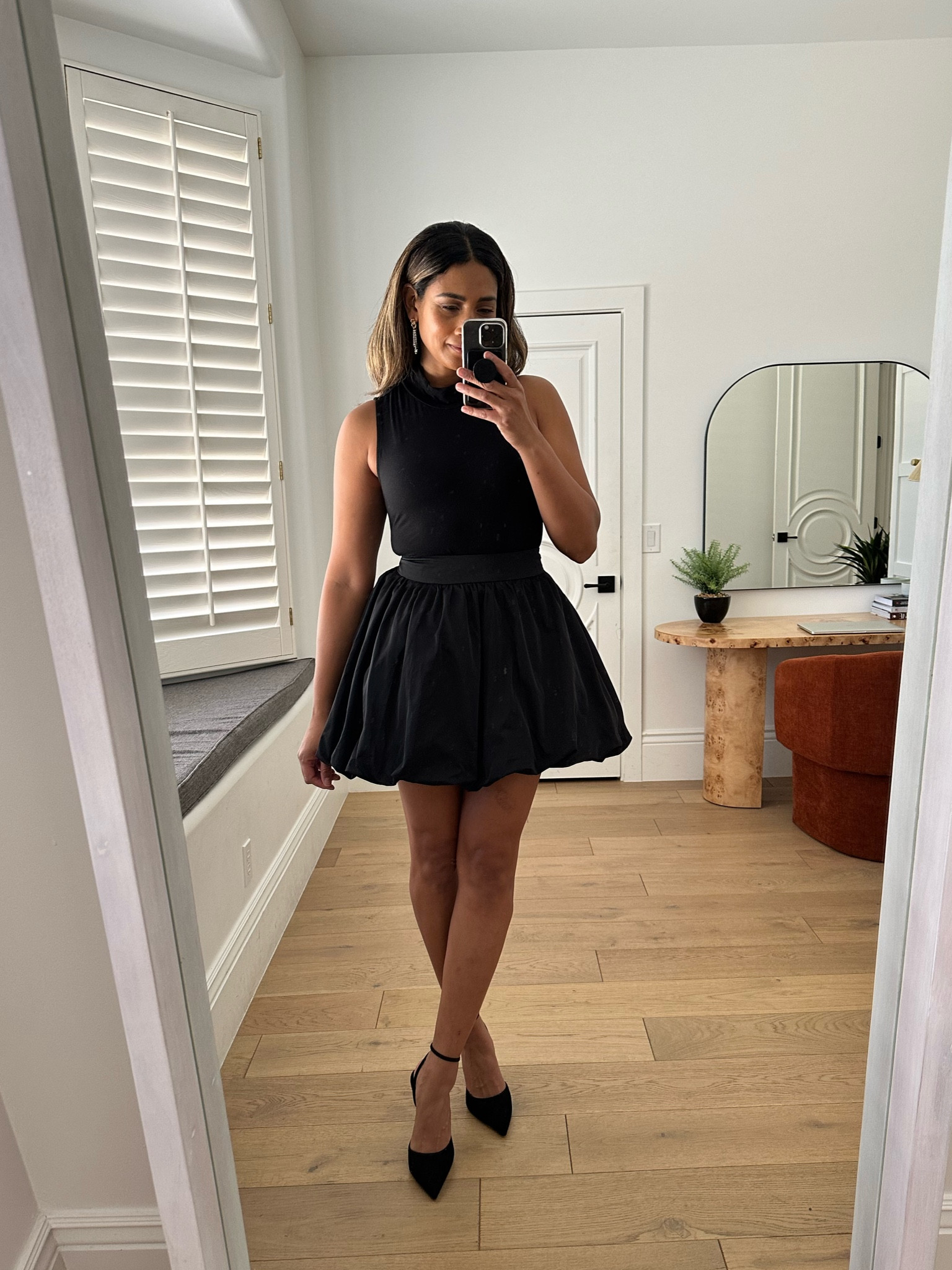 Make a statement with this skirt!!! Wearing with a bodysuit and heels for fun party/holiday look!!! Skirt runs small, size up 1 size.

#LTKover40 #LTKparties #LTKfindsunder100