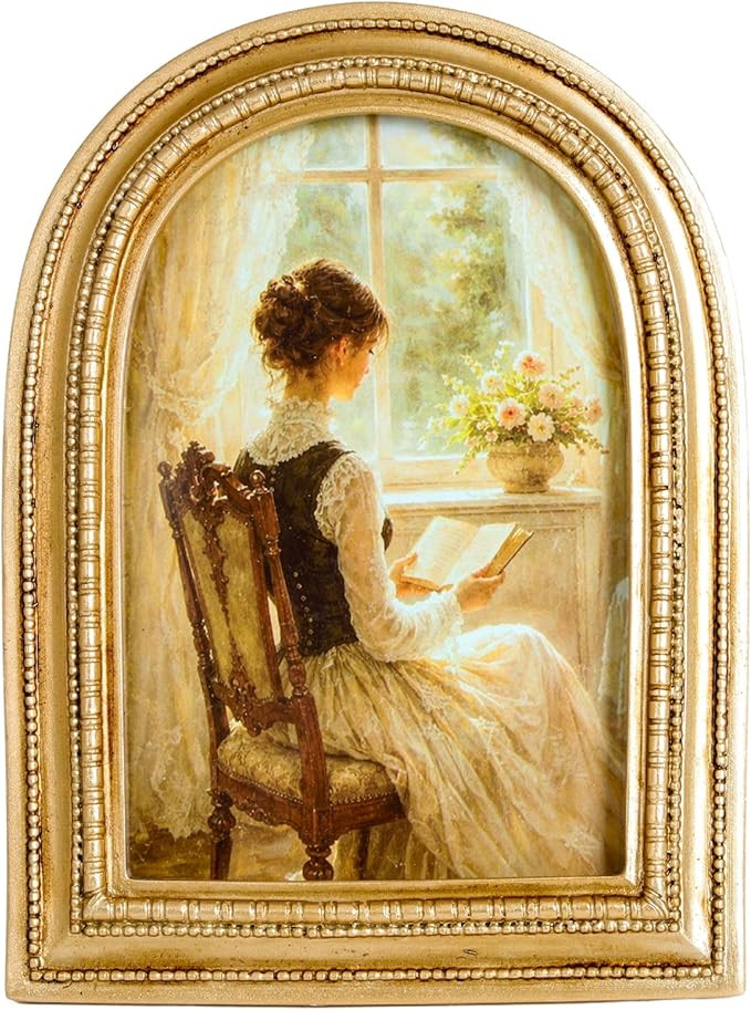 Vintage Picture Frame, Gold Antique Photo Frame, Gold, 4x6 Inch | Amazon (US)
