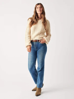 Becket Fisherman Sweater - Cream | Faherty