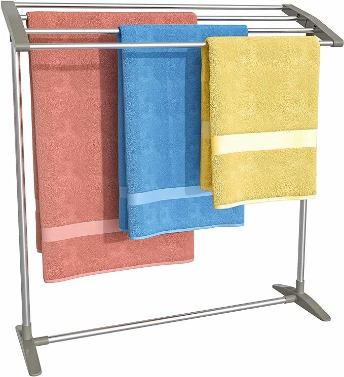 OCEANPAX Pool Towel Rack Outdoor 4 Tiers Stainless Steel Free Standing Towel Drying Rack for Bath... | Amazon (US)