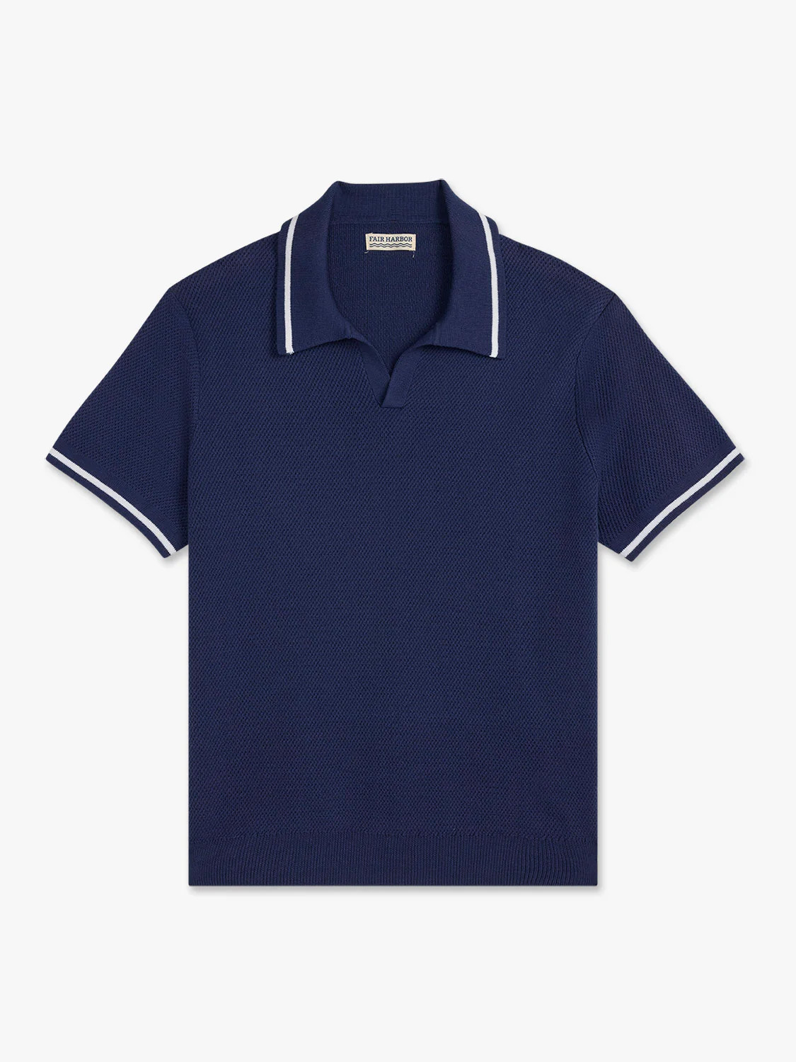 Neptune Sweater Polo | Navy | Fair Harbor Clothing
