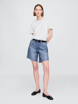 8" Mid Rise '90s Loose Denim Bermuda Shorts | Gap (US)
