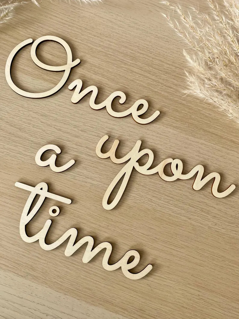 Once Upon A Time Wall Sign. Wooden Nursery Baby Bedroom Quote Sign. Baby Shower Gift. Nursery Chi... | Etsy (US)