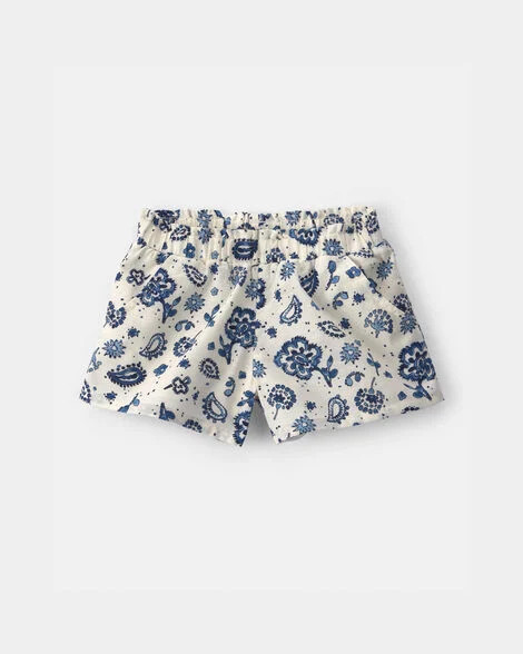 Toddler Girl Paisley Shorts - Blue/Ivory - OshKosh B'gosh | Carter's | Carter's Inc