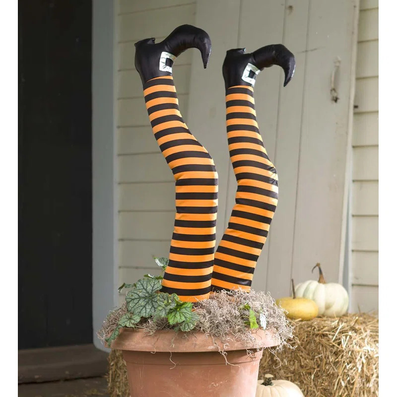 Halloween Witch Leg Figurine, Wayfair Halloween Sale, Wayfair Labor Day Sale, Wayfair Table Holiday | Wayfair North America