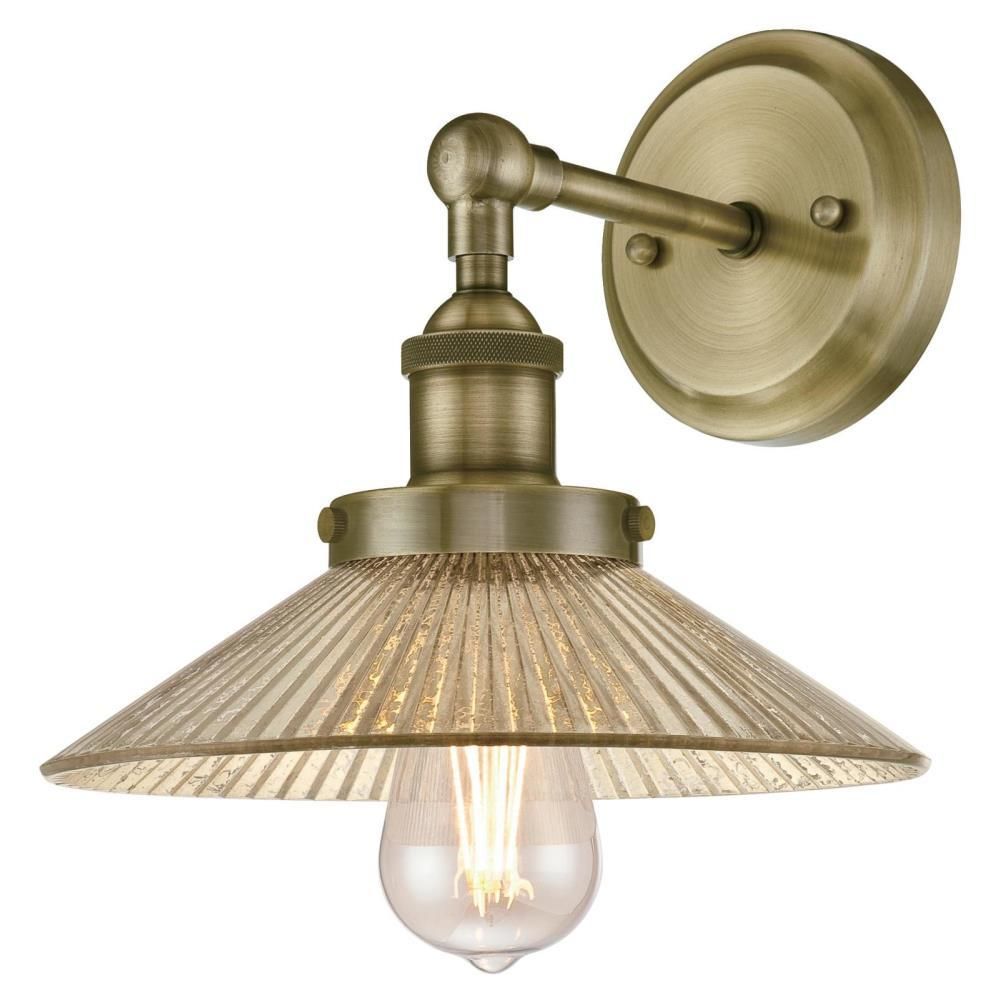 Westinghouse Bonnie 1-Light Antique Brass Wall Mount Sconce-6337400 - The Home Depot | The Home Depot