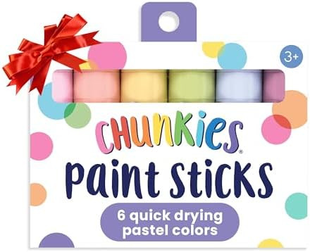 Ooly Chunkies 6 Pastel Paint Sticks For Kids, Tempera Paint Sticks Pastel Colors Set, No Mess Qui... | Amazon (US)