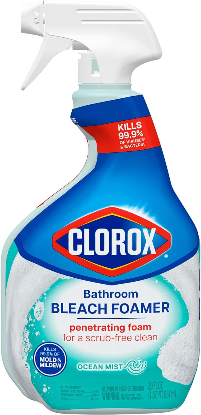 Clorox Disinfecting Bathroom Foamer with Bleach Original, 30 Ounce Spray Bottle (Package May Vary... | Amazon (US)