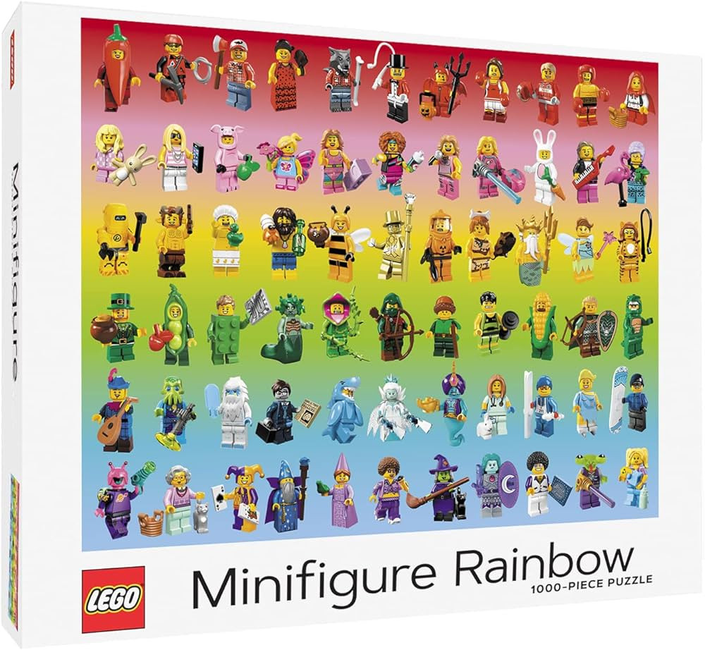 LEGO Minifigure Rainbow 1000-Piece Puzzle | Amazon (UK)