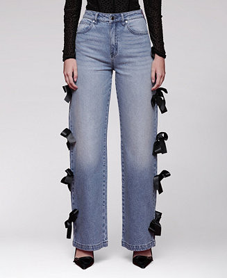Women's Bow Detail High-Rise Jeans | Macy's