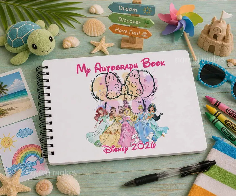 Disney Autograph Book~ Princess'~ Plastic Covers~Disneyland Paris~Disney World~ Signature book Ph... | Etsy (Global)