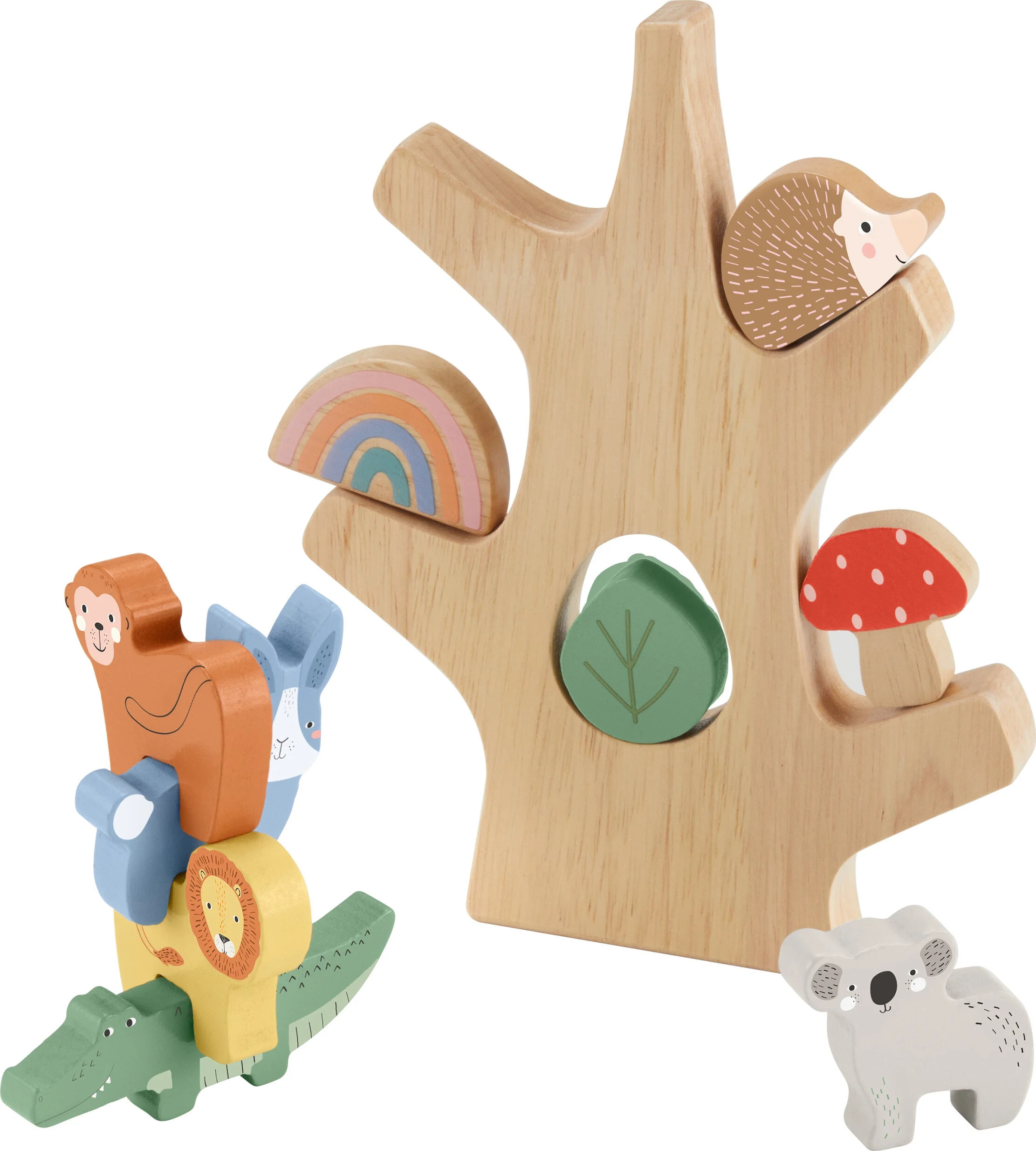 Fisher-Price Wooden Balance Tree Stacking Activity Toy, for Toddler Development Play, 10 Pieces | Walmart (US)