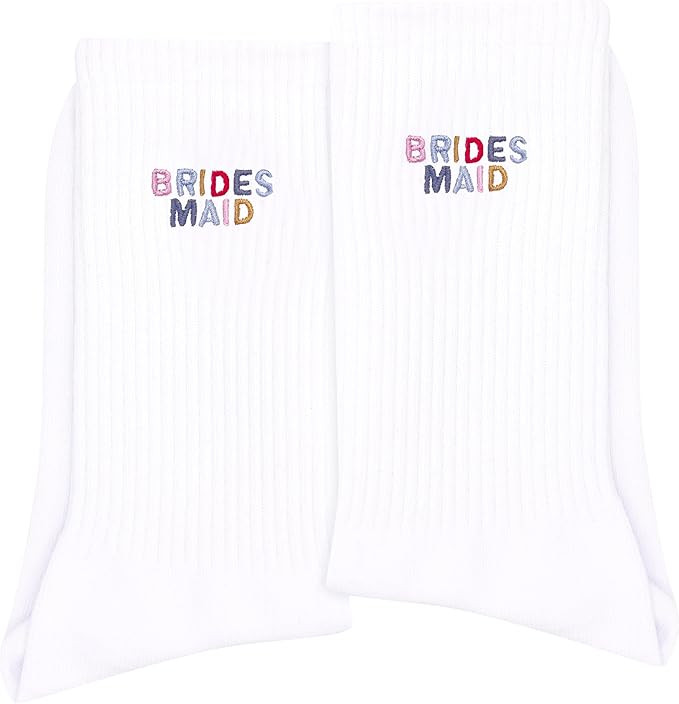 Bride Socks, Bride Gifts, Embroidered Socks For Women, 1 Pairs - Gift For Wedding, Bridal Shower. | Amazon (US)