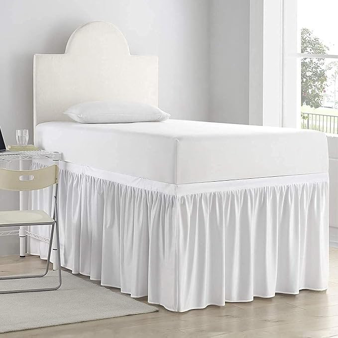 SKY BEDDINGS Dorm Room Bed Skirt - College Dorm Bed Skirt - Twin XL, Extra Long - 32 Inch Drop - ... | Amazon (US)