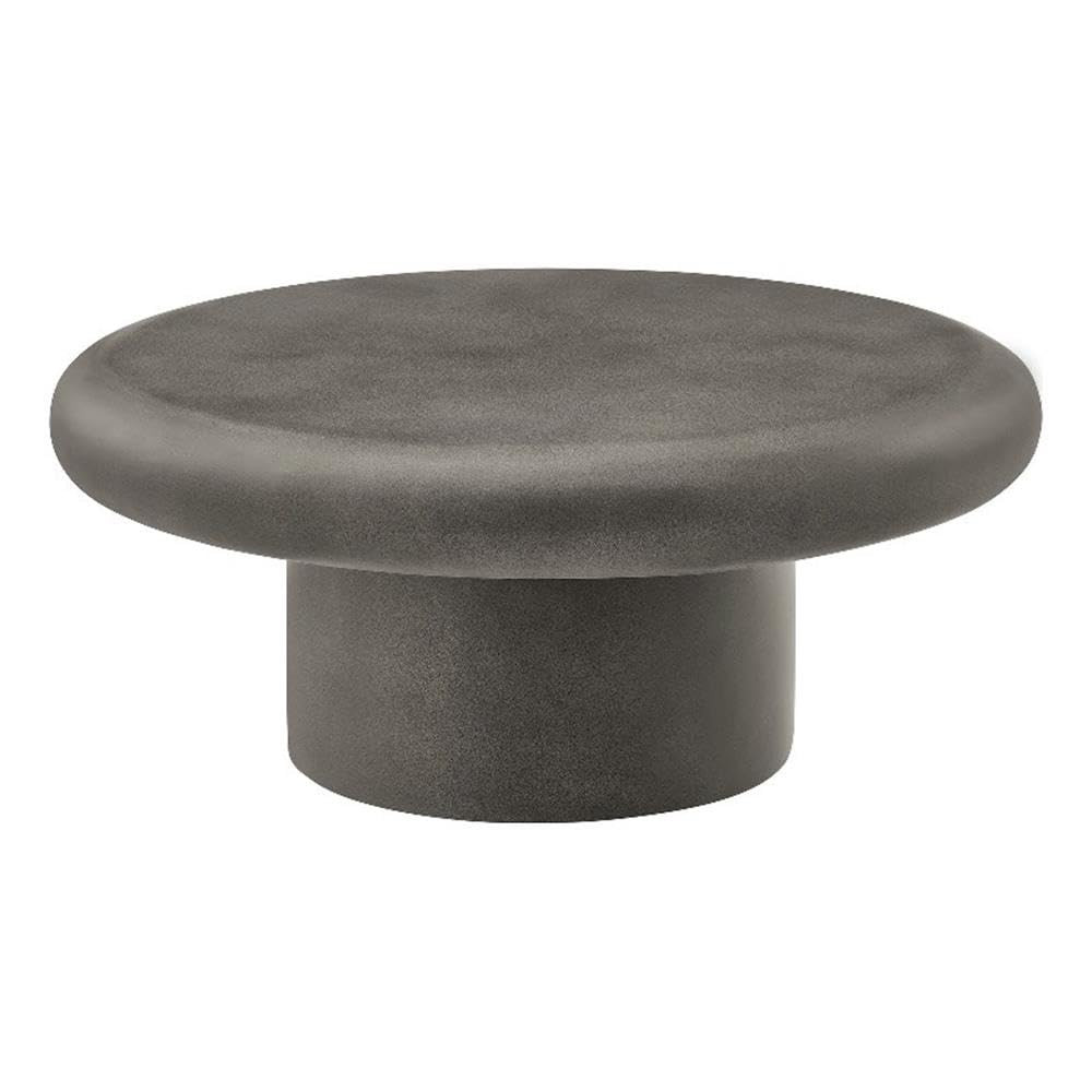 Modway Argos Round Concrete Coffee Table in Gray - Cement Low Coffee Table for Sitting on The Flo... | Amazon (US)