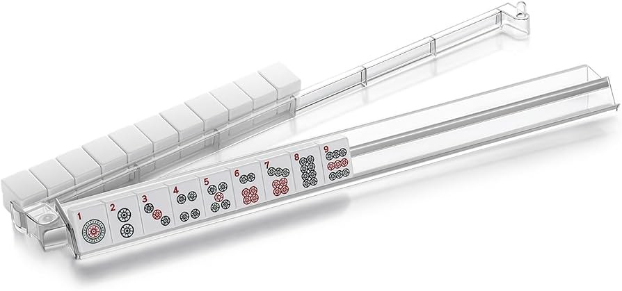 Mahjong Racks with Pushers,Clear Acrylic American Majiang Tile Racks,Imports Modern Mahjong Racks... | Amazon (US)